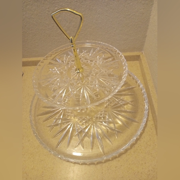 Cristal D'Arques-Durand Other - VILLEMONT 2 TIER SERVER TRAY.